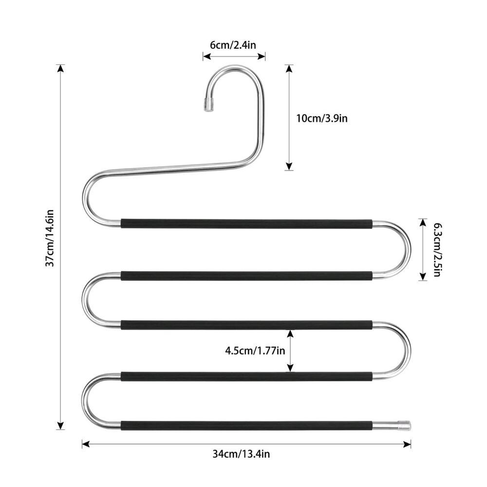 Pants Hangers - Space Saving, 3Pack, Jeans Hangers